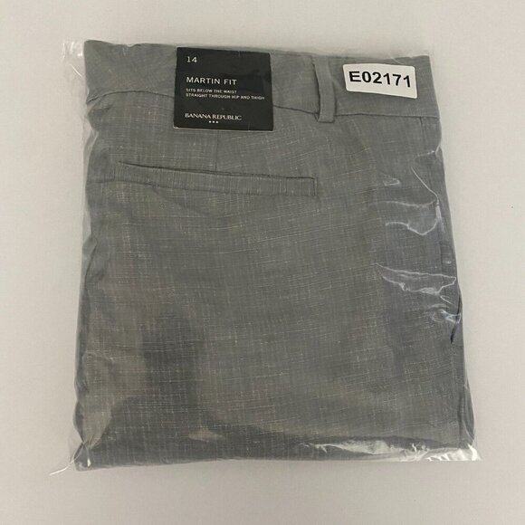 Banana Republic Martin Fit Linen Blend Flare Pants Size 14 Gray - Picture 11 of 11
